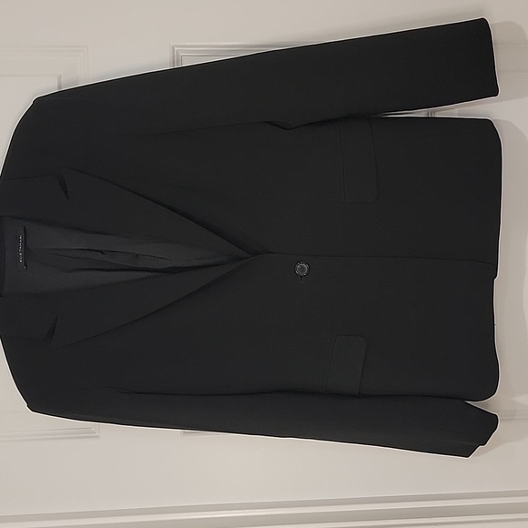 ELIE TAHARI BLACK BLAZER POCKETS LAPEL ONE BUTTON EUC - Picture 2 of 10